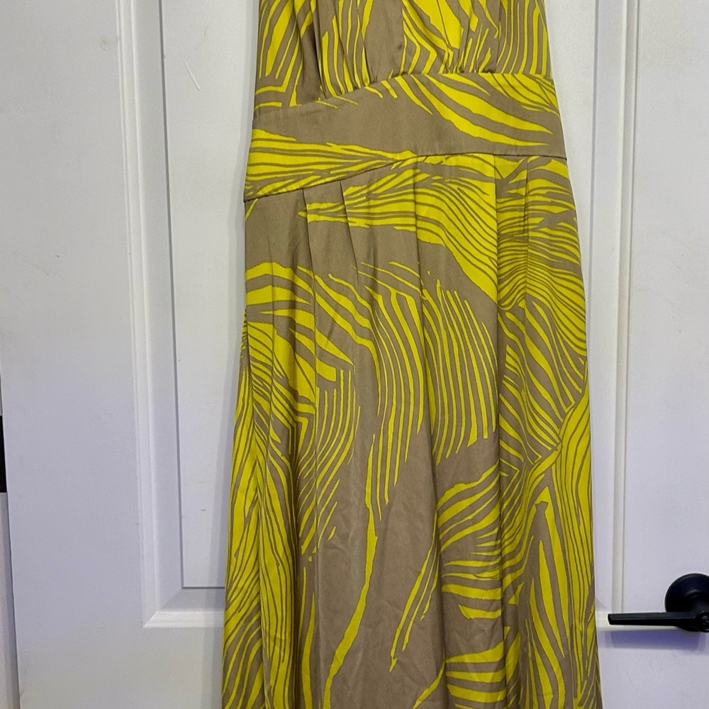 Banana Republic Yellow and Tan Dress